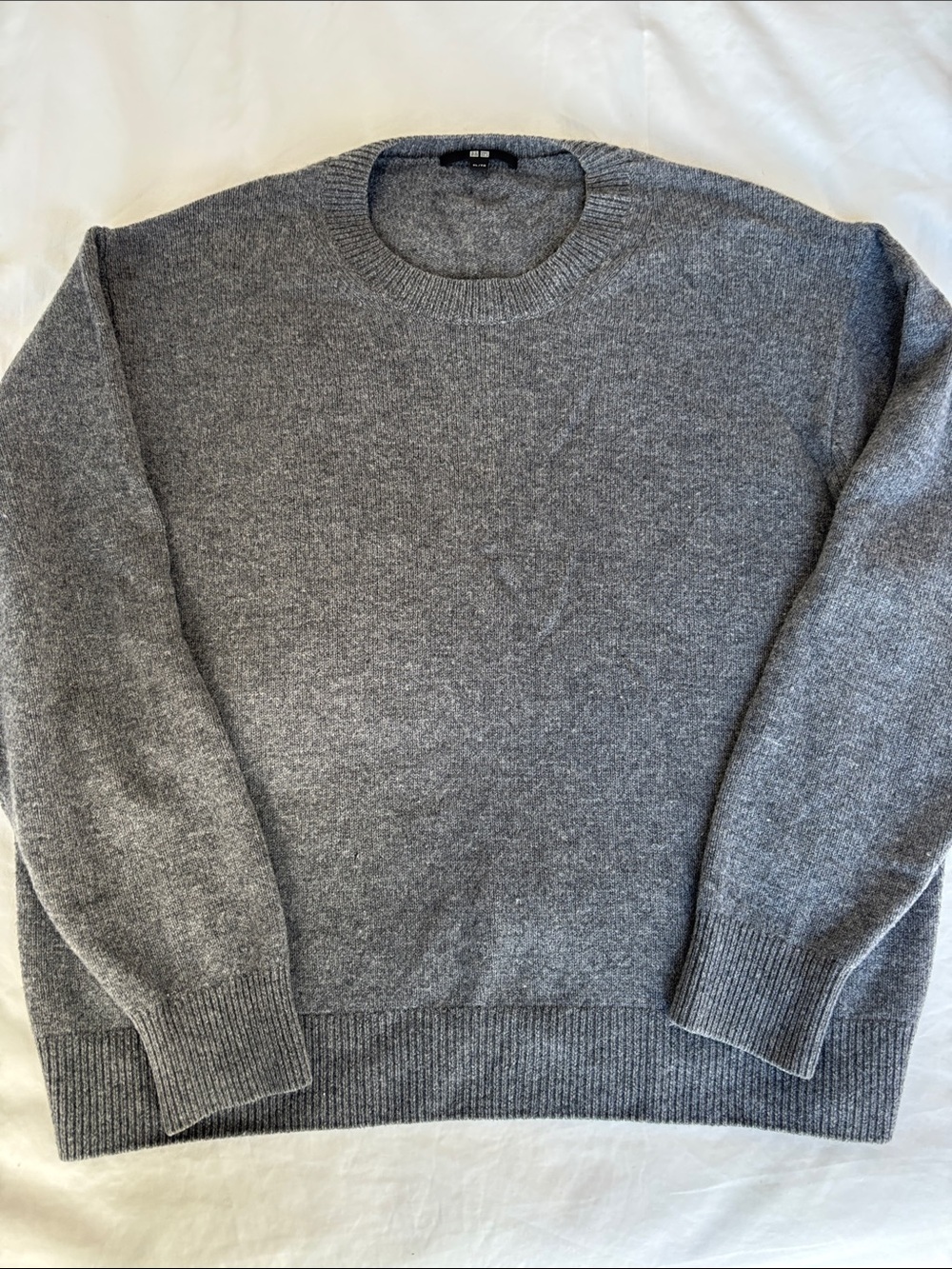 Women’s 100% Wool Gray Crewneck Sweater